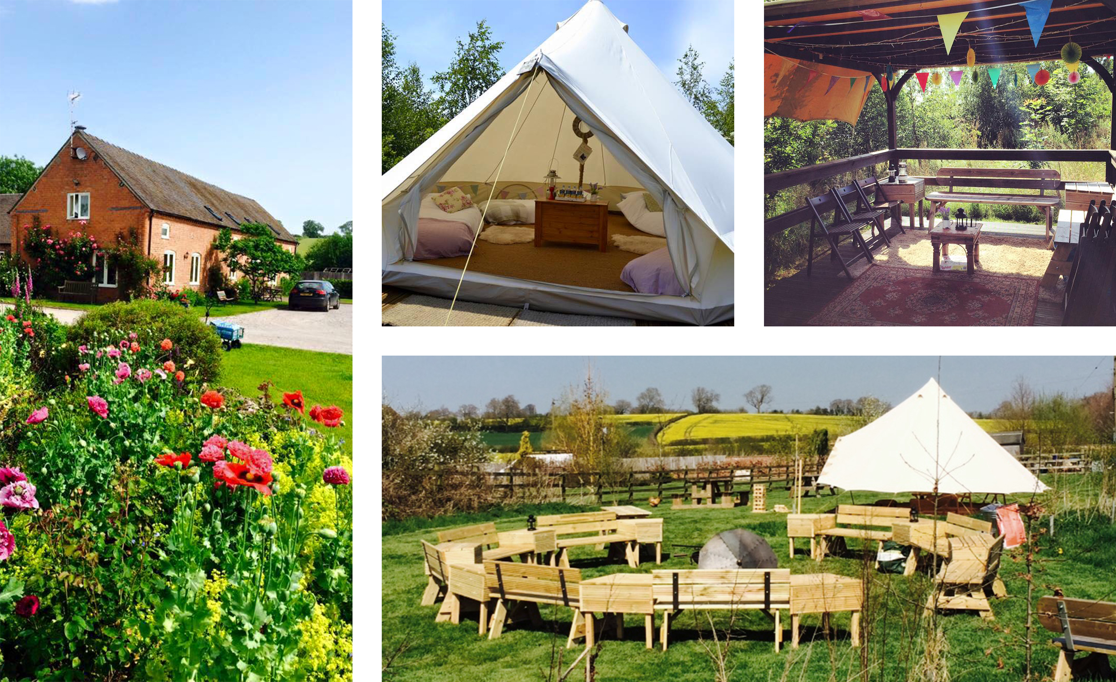 Hen Camp Bell Tents Exclusive Use Glamping, Staffordshire.